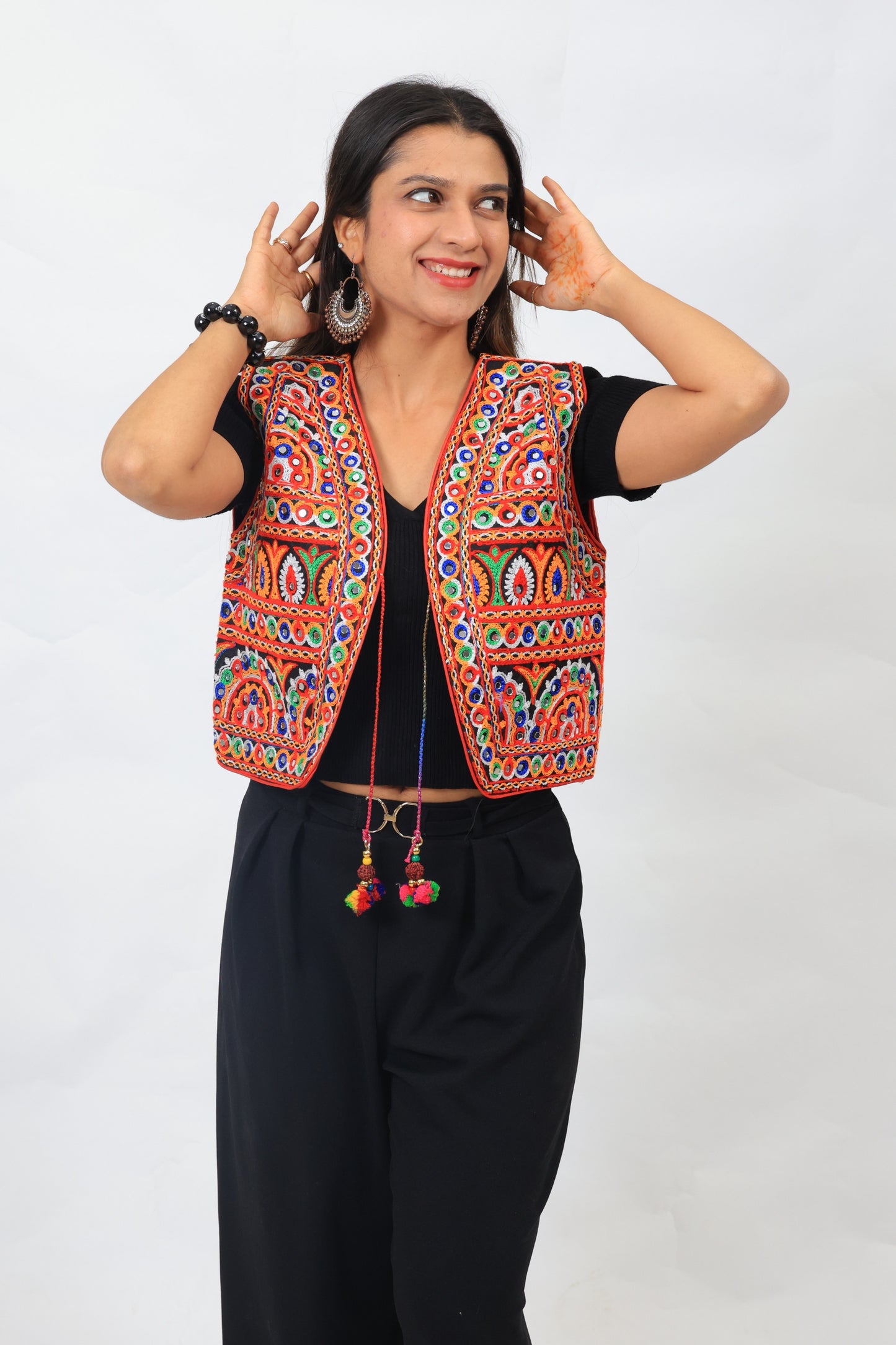 Handcrafted Gujarati Mirror Work Jacket For Couple-Navratri With Your Love