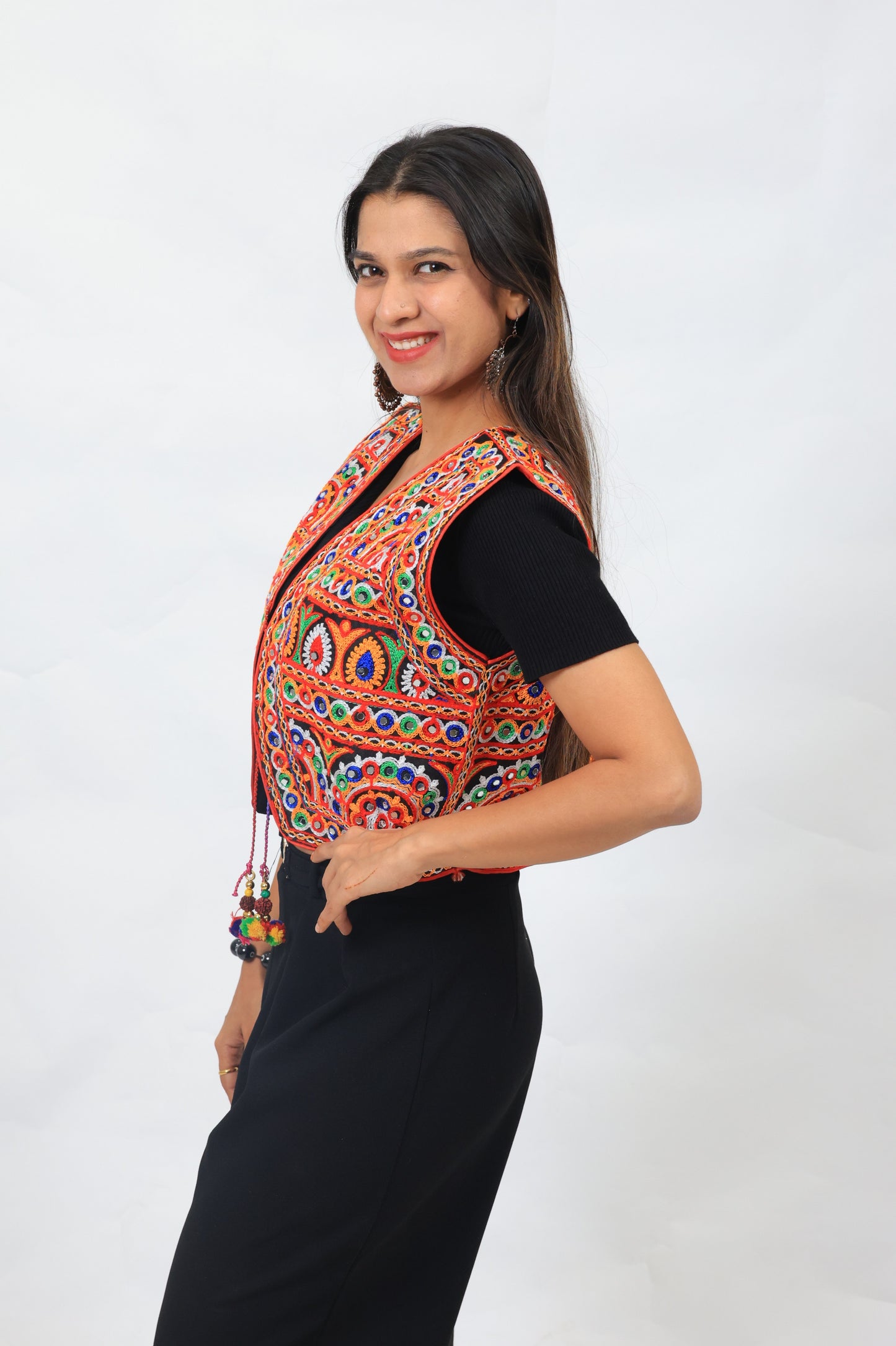 Handcrafted Gujarati Mirror Work Jacket For Couple-Navratri With Your Love