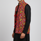 Gujarati Navratri Special Mirror Work Koti – Embroidered Jacket for Men’s Festive Wear