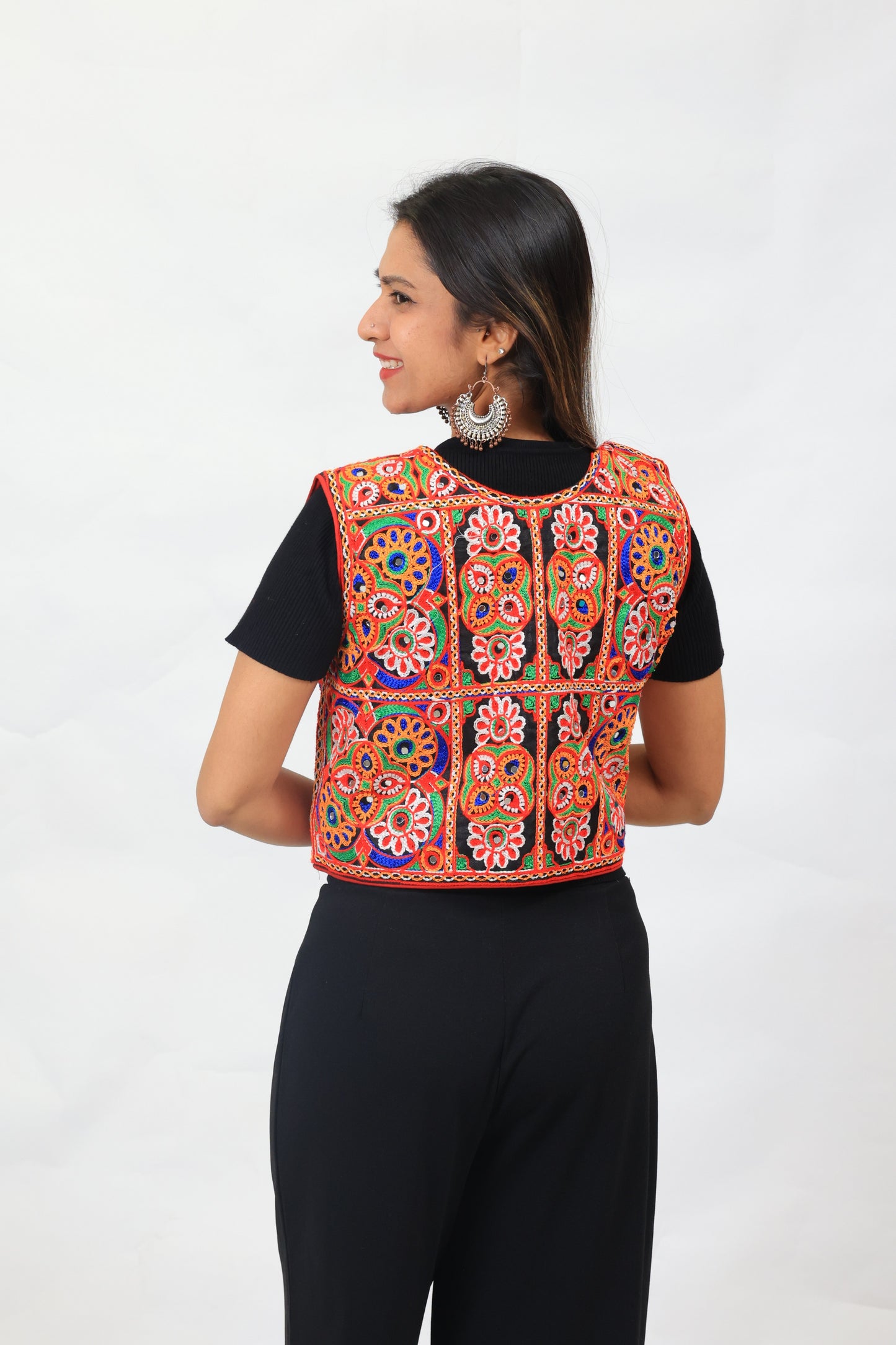 Colorful Kutchi Embroidery Mirror Jacket For Couple – Navratri Special Garba Wear