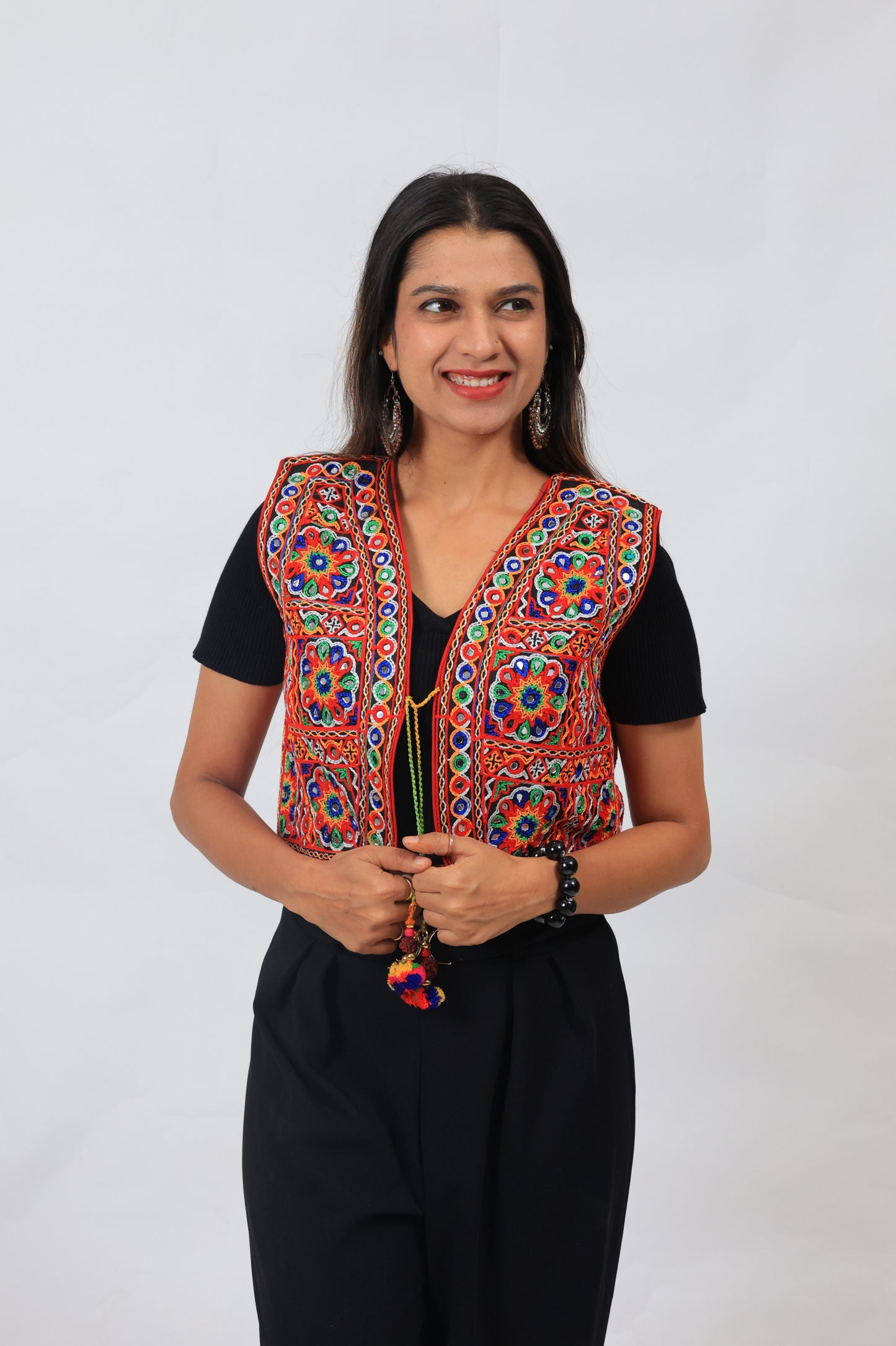 Couple'S Navratri Garba Night Jacket – Kutchi Mirror Embroidered Ethnic Koti