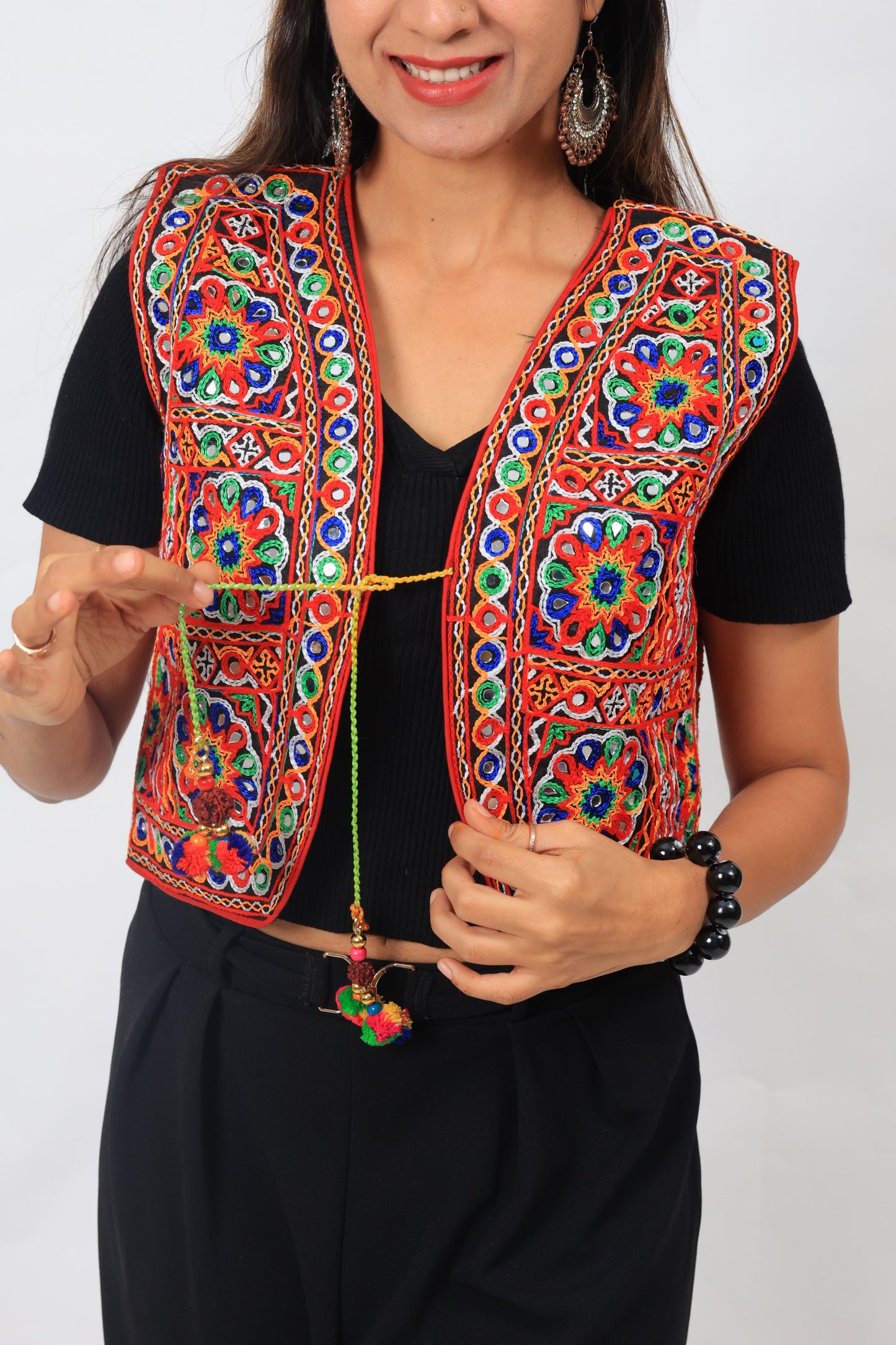 Couple'S Navratri Garba Night Jacket – Kutchi Mirror Embroidered Ethnic Koti