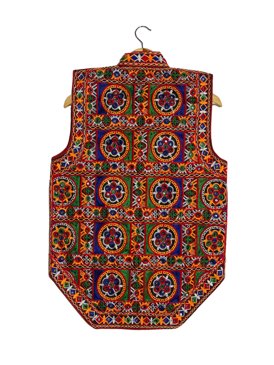 Embroidered Gujarati Kutchi Jacket – Men’s Navratri & Festival Mirror Work Koti