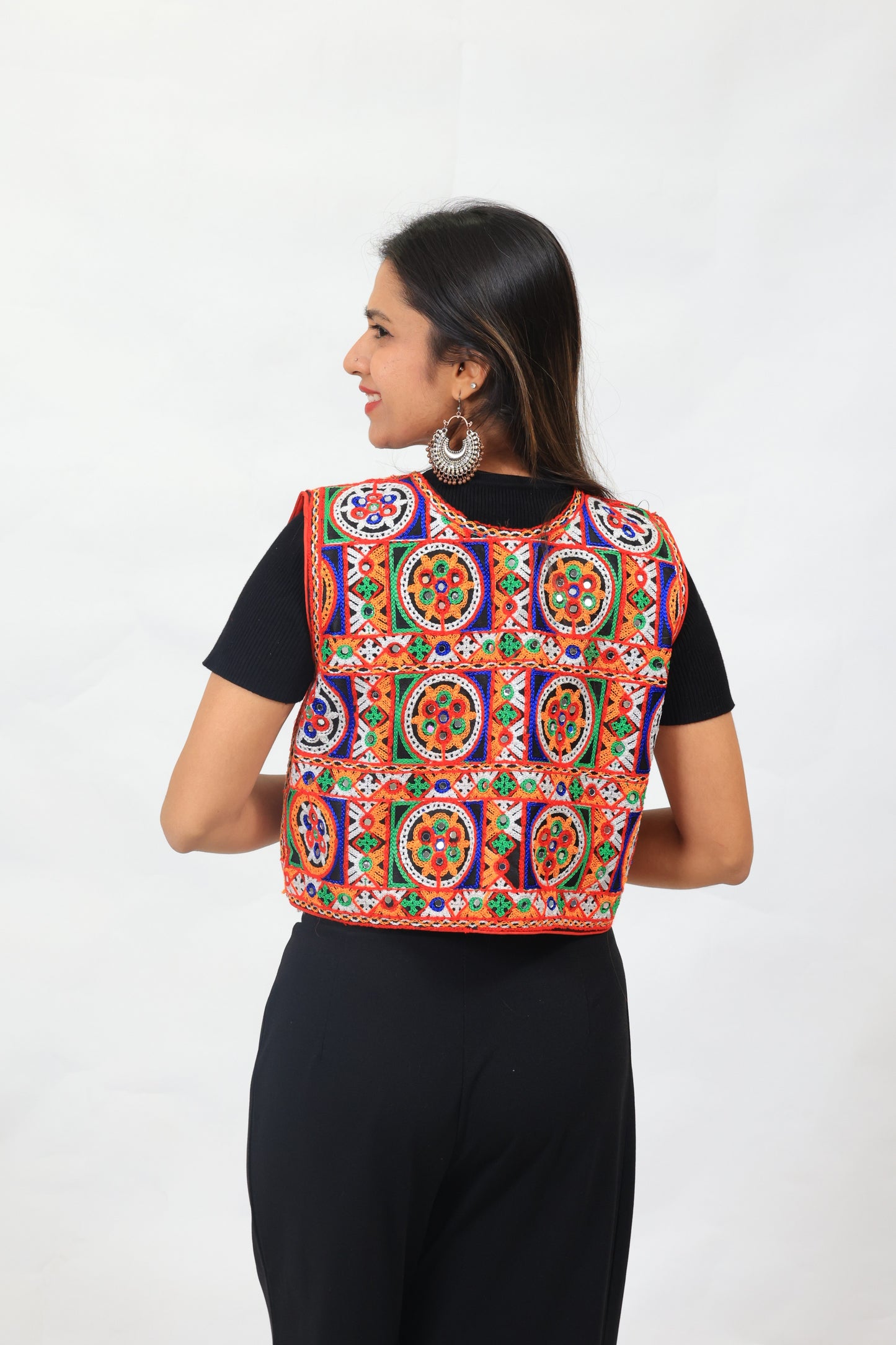 Couple's Navratri Mirror Embroidered Kutchi Koti – Traditional Festival Jacket
