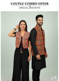 Handcrafted Gujarati Mirror Work Jacket For Couple-Navratri With Your Love