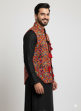 Embroidered Gujarati Kutchi Jacket – Men’s Navratri & Festival Mirror Work Koti