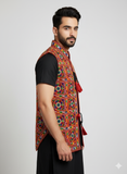 Men’s Navratri Garba Night Jacket – Kutchi Mirror Embroidered Ethnic Koti