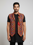 Embroidered Gujarati Kutchi Jacket – Men’s Navratri & Festival Mirror Work Koti